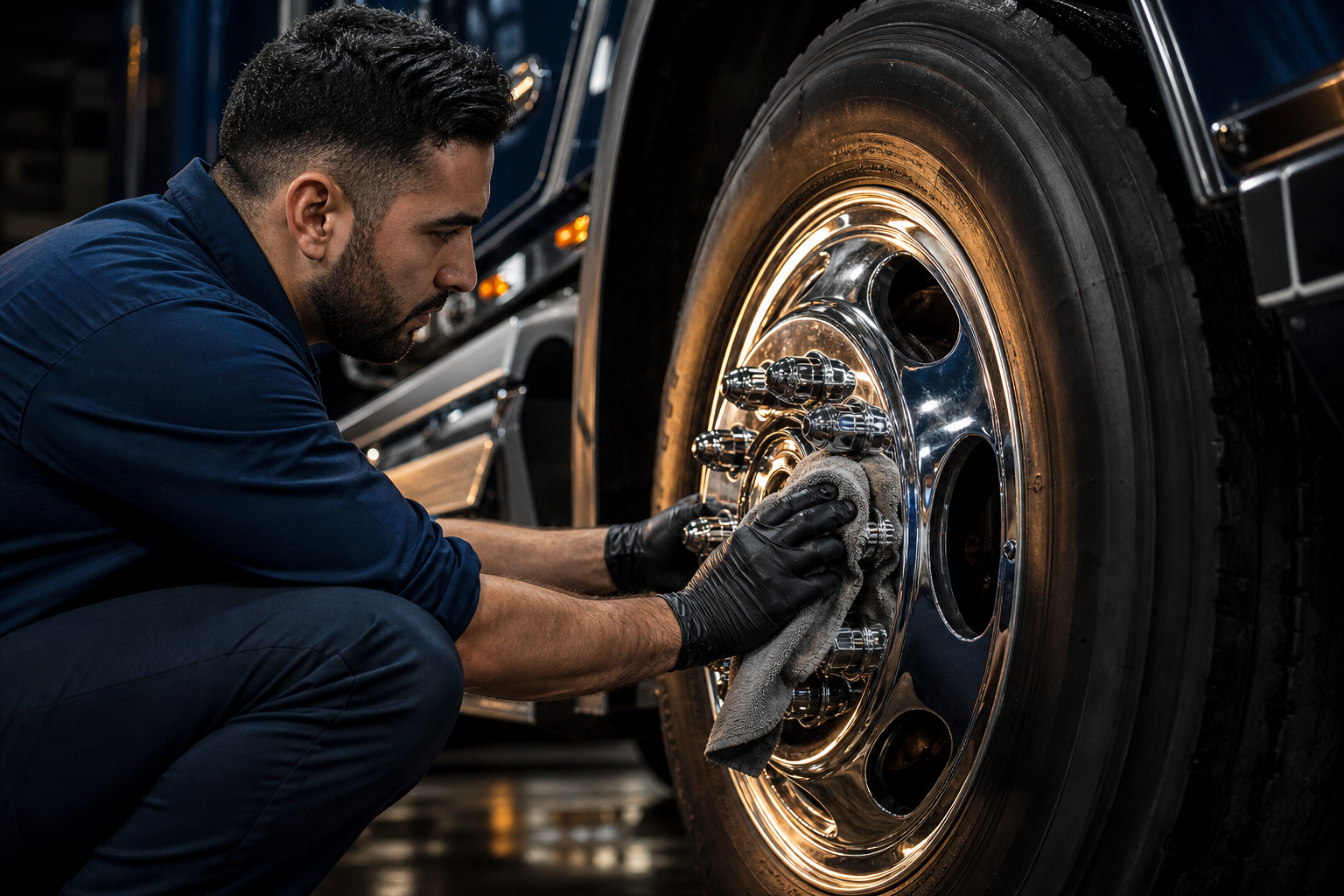 Detailed commercial vehicle wheel